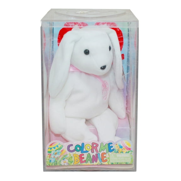 Ty Beanie Baby: Color me Bunny | Stuffed Animal | MWMT | Assorted Ribbon Color