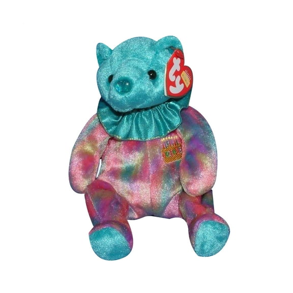 Ty Beanie Babies December the Birthday Bear Birthstone Turquoise Plush 2001