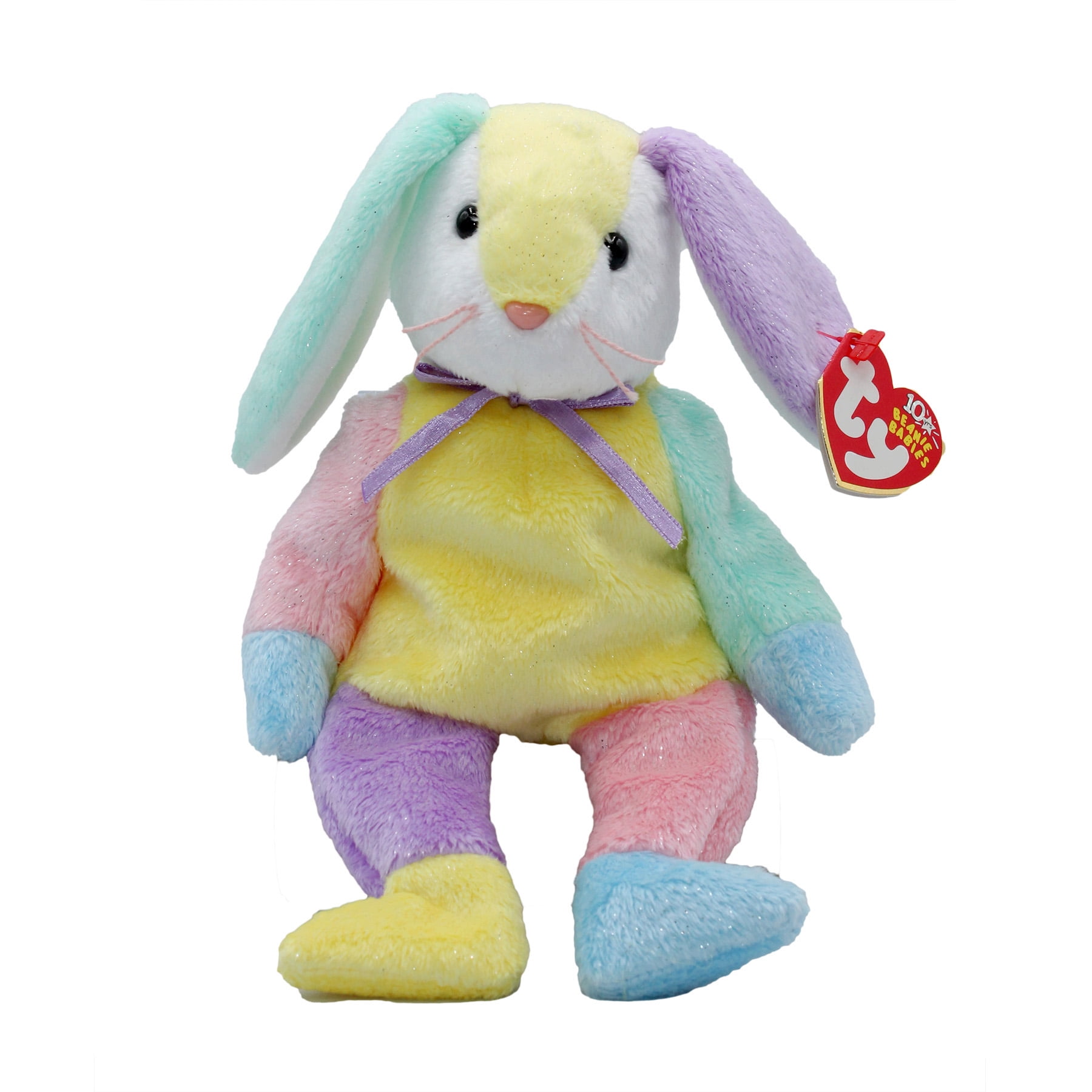 TY Beanie Baby - DIPPY the Multi-Colored Rabbit (Purple & Yellow Head ...