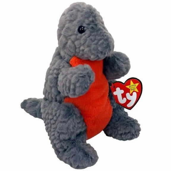 Ty Beanie Baby - Emmett the TREX Dinosaur 30th Anniversary - Stuffed Animal (BONUS 1 FUN CHOPS & 1 TY CARD)