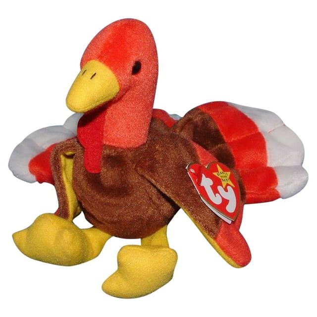Ty Beanie Baby Gobbles the Turkey Stuffed Animal MWMT