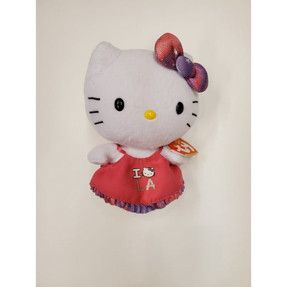 Ty Beanie Baby - Hello Kitty I LOVE LA (6" Plush) (BONUS ONE RANDOM TY ERASER)