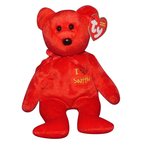 Ty Beanie Baby I Love Seattle the Bear Plush USA Summer Gift Show Exclusive 2004