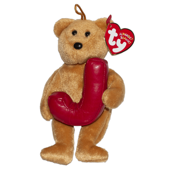 Ty Beanie Baby: J the Alphabet Bear | Stuffed Animal | MWMT's