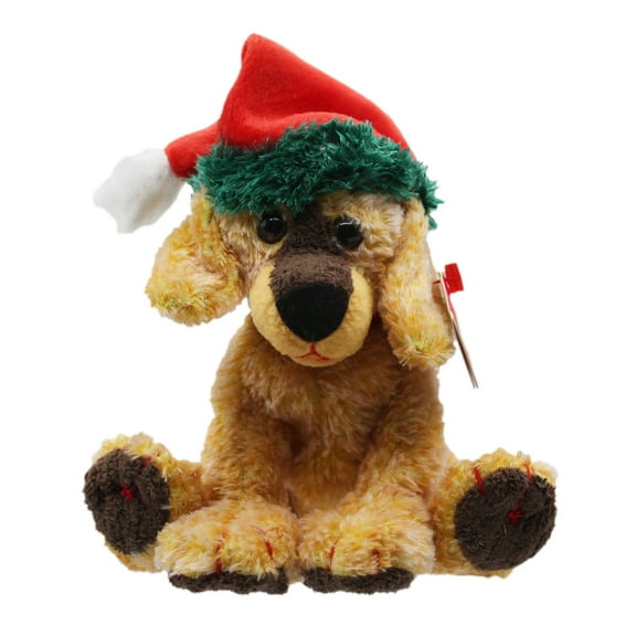 Ty Beanie Baby: Jinglepup the Dog - Green Hat - White Tail | Stuffed Animal | MWMT