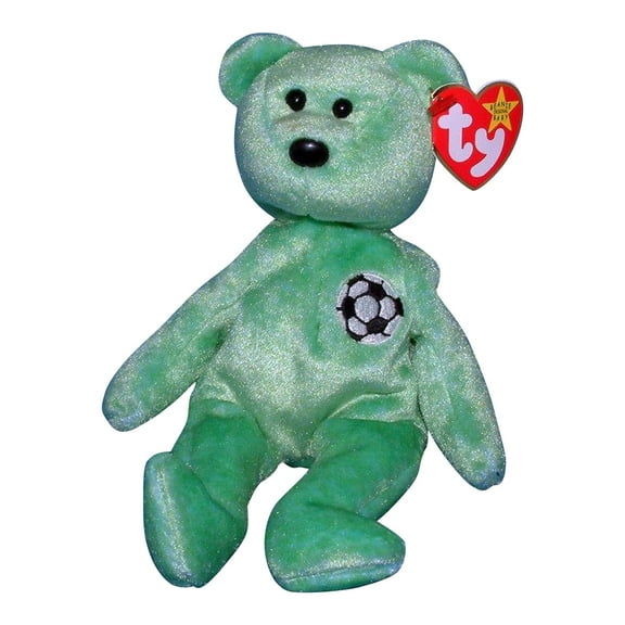 Ty Beanie Baby - KICKS the Bear 8" Plush (BONUS ONE FUN CHOPS)