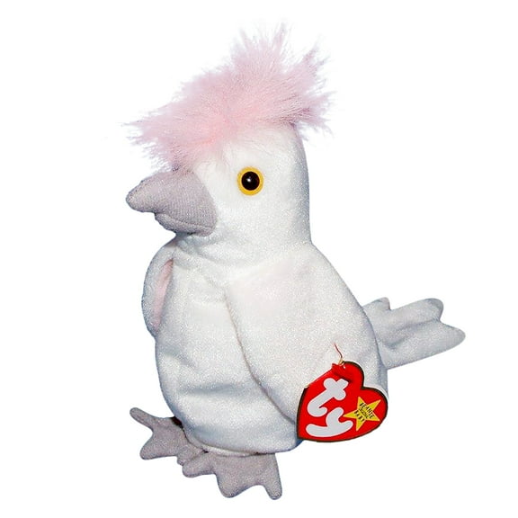 Ty Beanie Baby - KUKU the Cockatoo Plush (Regular Size) (BONUS FUN CHOPS)