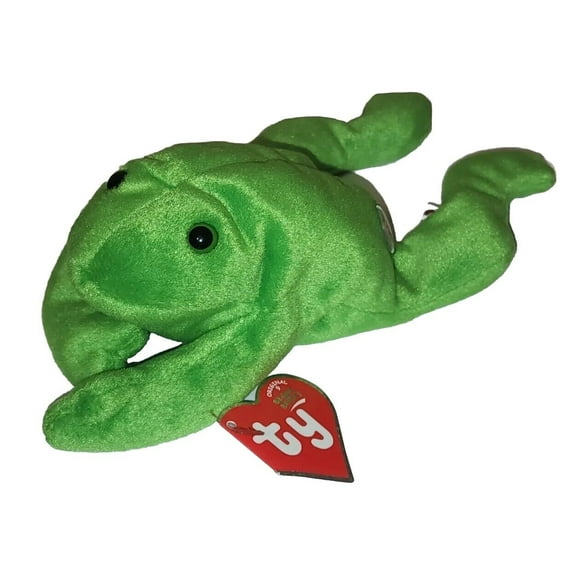 Ty Beanie Baby - LEGS the Frog (9" Plush) (BONUS ONE RANDOM TY ERASER)