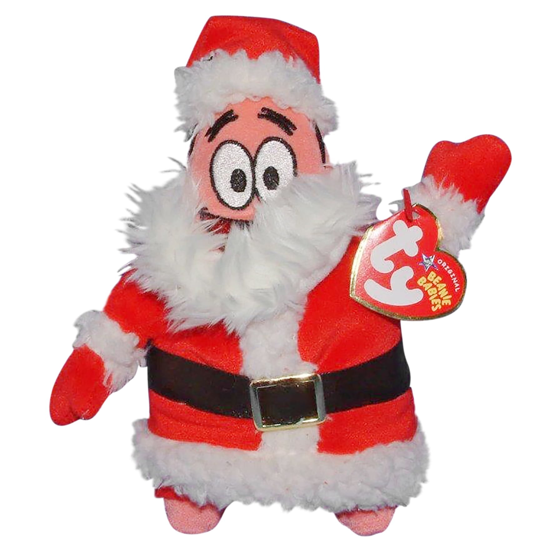 Ty Beanie Baby Patrick Claus Christmas SpongeBob 7