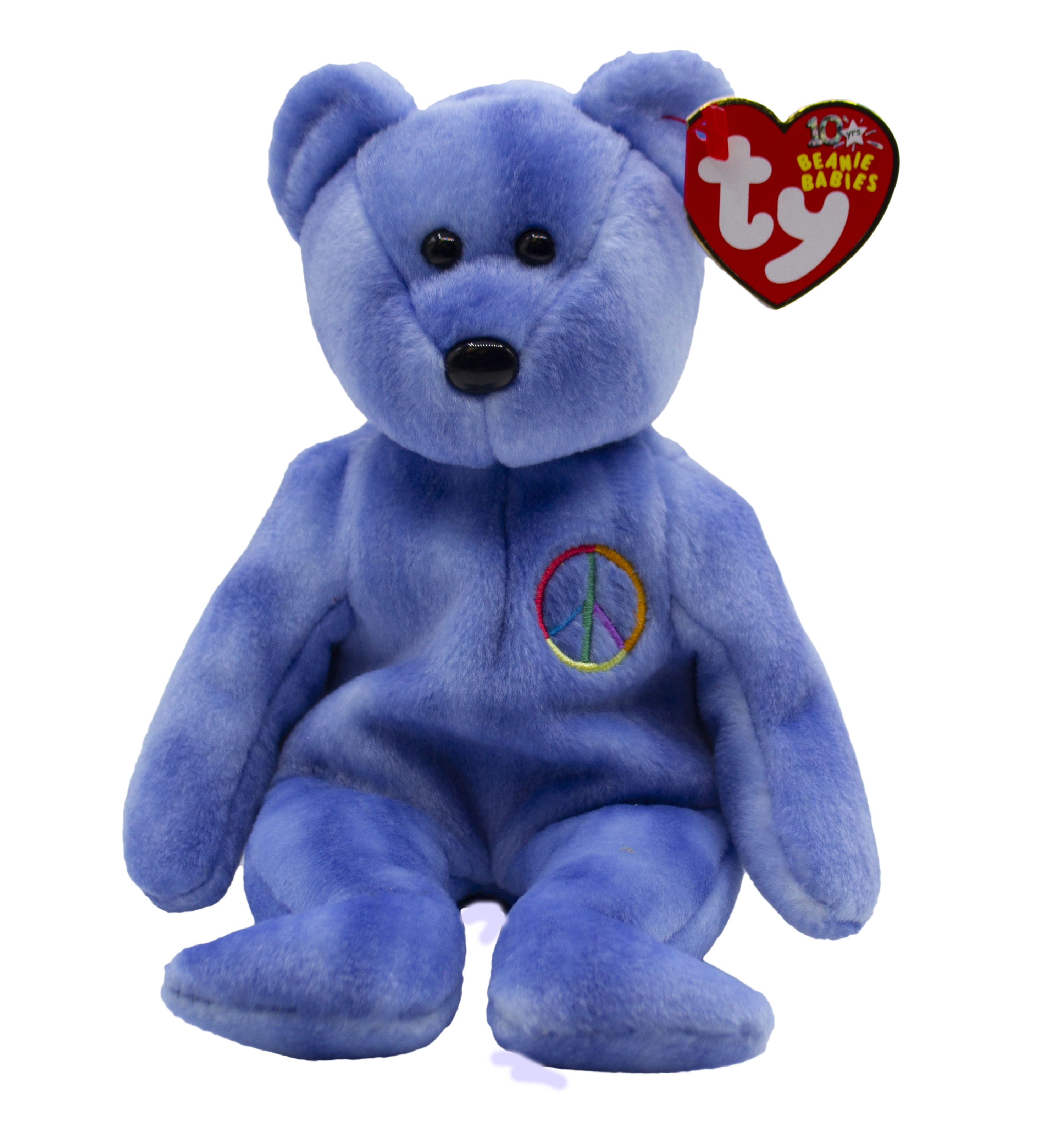 Ty Beanie Baby Peace The Bear Open Stuffed Animal MWMT Walmart Ty Beanie Baby Peace The Bear Open Stuffed Animal MWMT Walmart