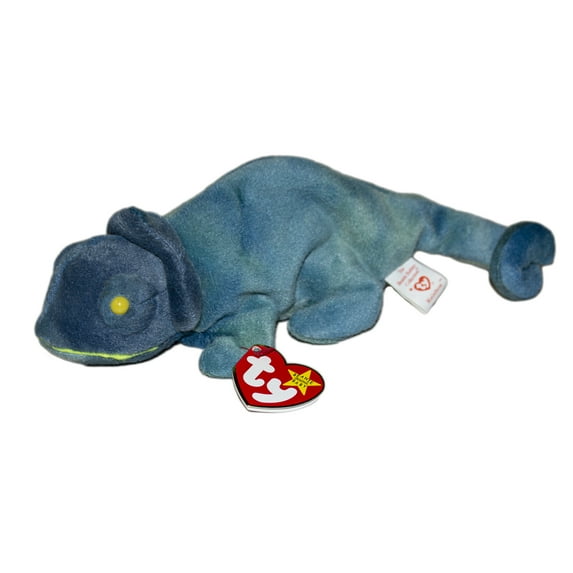 Ty Beanie Baby: Rainbow the Chameleon - Blue, no tongue | Stuffed Animal | MWMT