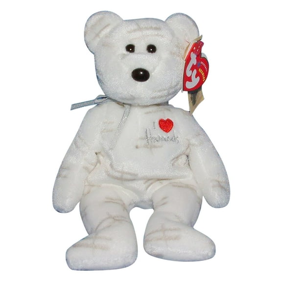 Ty Beanie Baby: Shooting Star the Bear - White | Stuffed Animal | MWMT