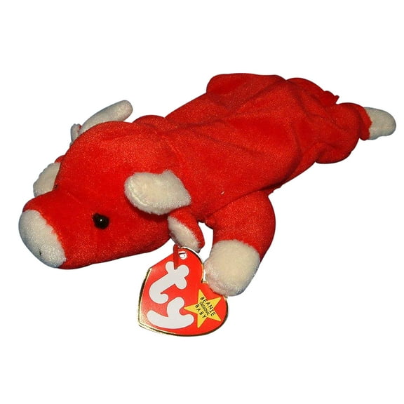 Ty Beanie Baby Snort the Bull Stuffed Animal Multicolor Collectible