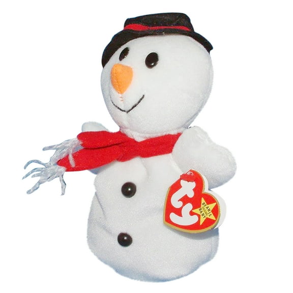 Ty Beanie Babies Snowball the Snowman Christmas Plush 1996