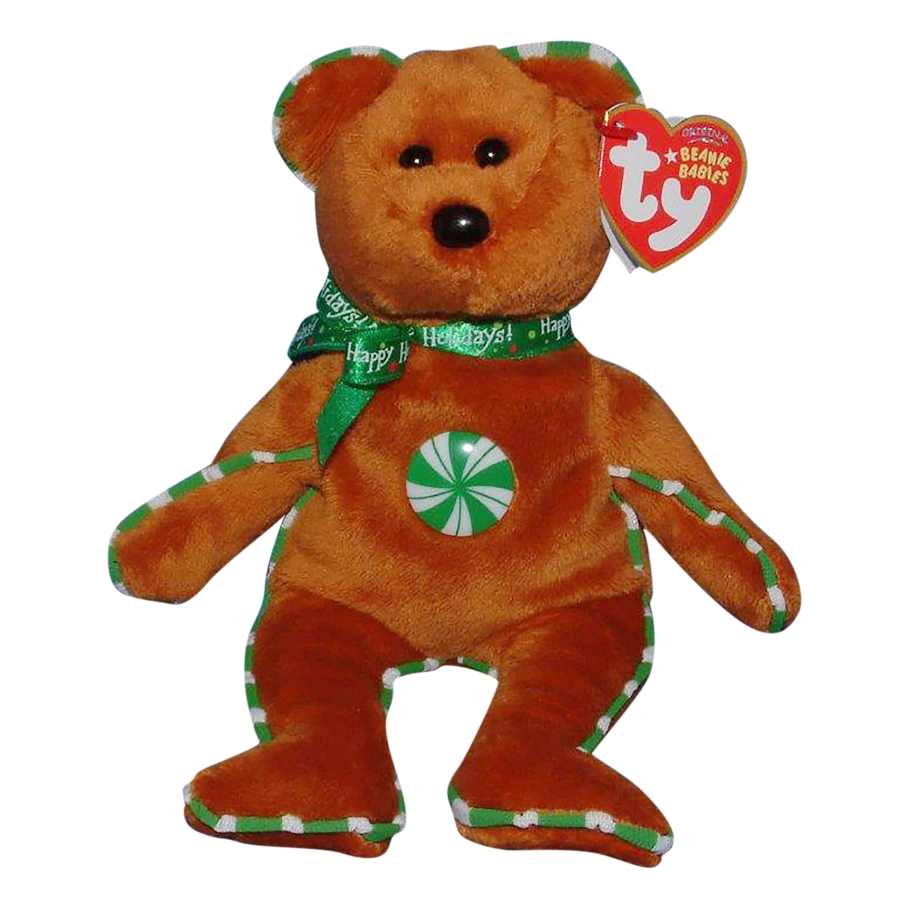 Ty Beanie Babies Spearmint the Bear Green Hallmark Exclusive Christmas Plush