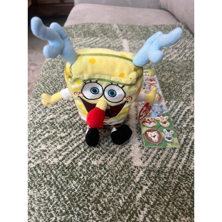 Ty Beanie Baby - SpongeBob Sleigh ride Christmas Plush 8” New With