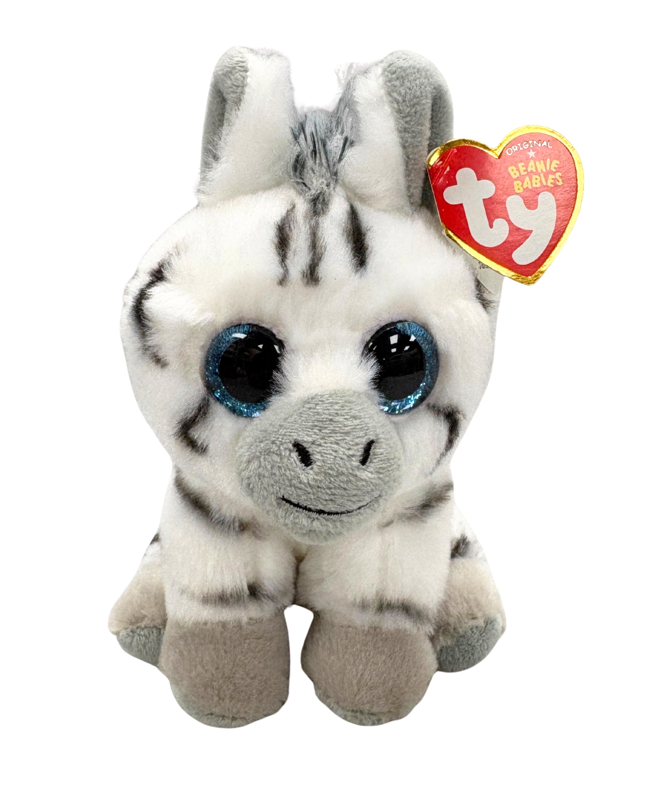 Ty Beanie Baby - Stripes the Zebra – Glitter Eyes - Stuffed Animal
