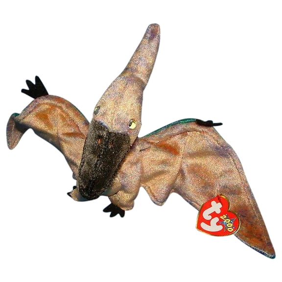 Ty Beanie Baby - Swoop the Pterodacty 6" Plush Stuffed Animal MWMT (BONUS 1 TY CARD & 1 FUN CHOPS)