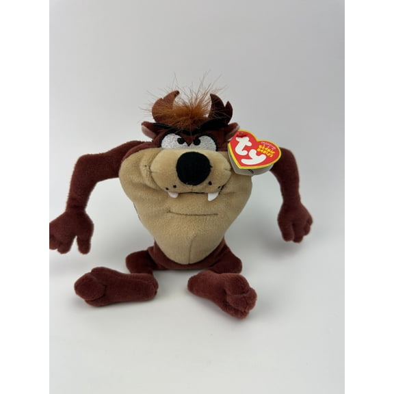 Ty Beanie Baby - TAZ from Looney Tunes  Walgreens Exclusive (7" Plush)(BONUS 1 FUN CHOPS & 1 TY CARD)