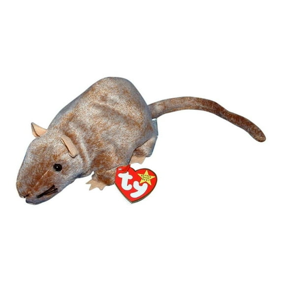 Ty Beanie Baby - TIPTOE the Mouse Plush (Regular Size 6" Plush) (BONUS ONE RANDOM TY ERASER)