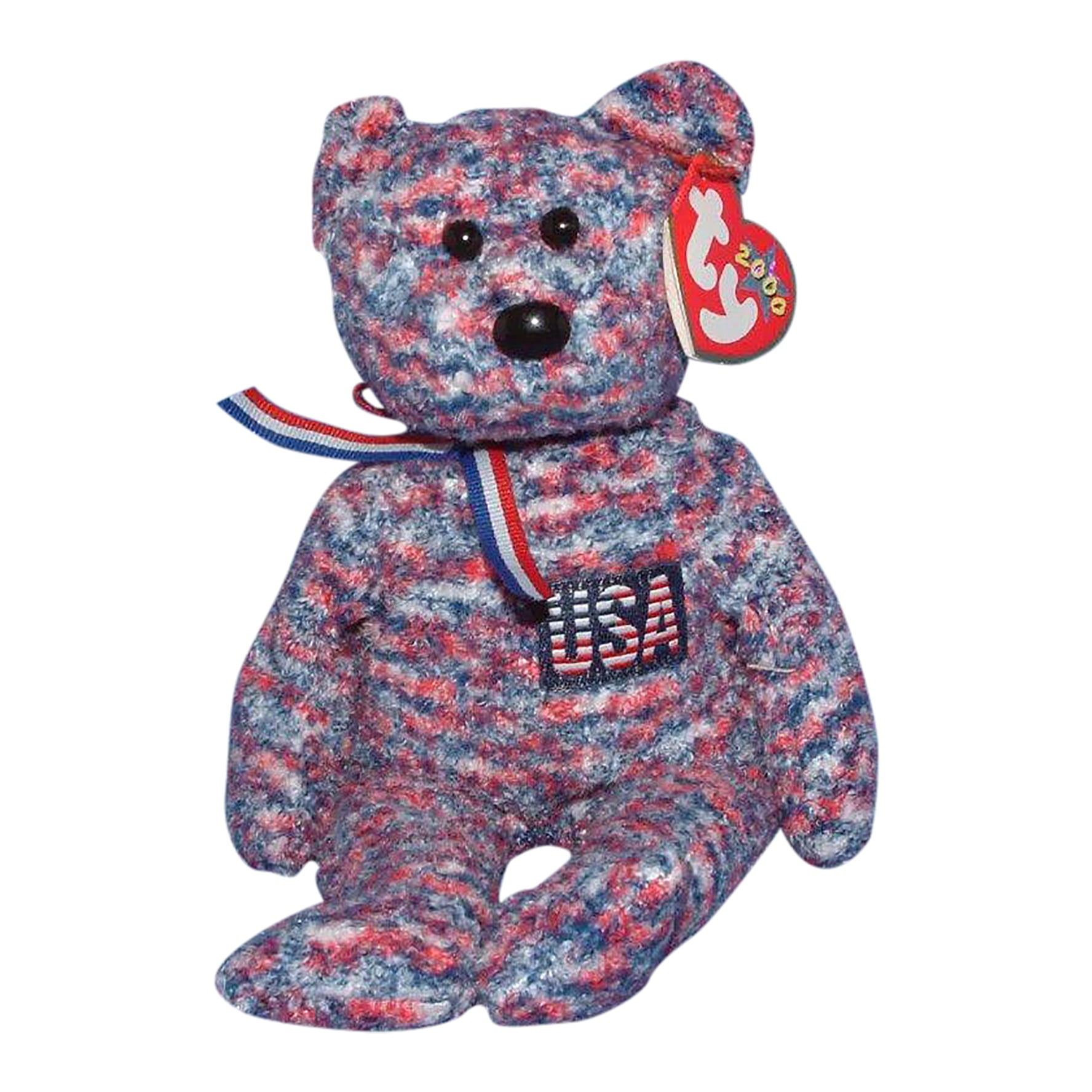 Ty Beanie Baby: USA the Bear | Stuffed Animal | MWMT - Walmart.com