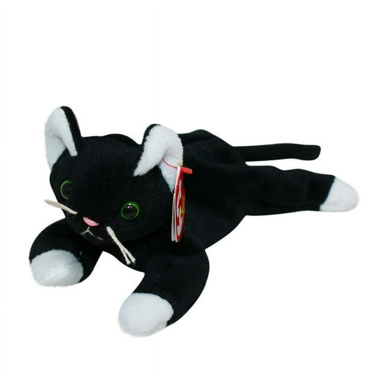 Ty Beanie Baby - ZIP II the Black Cat White Paws (8