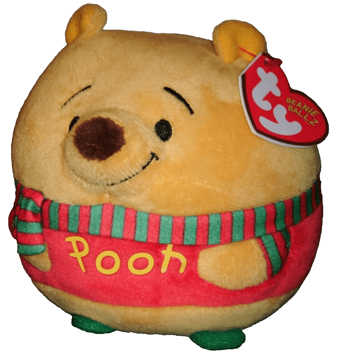 Ty Beanie Ballz - WINNIE the POOH Christmas Ball 4
