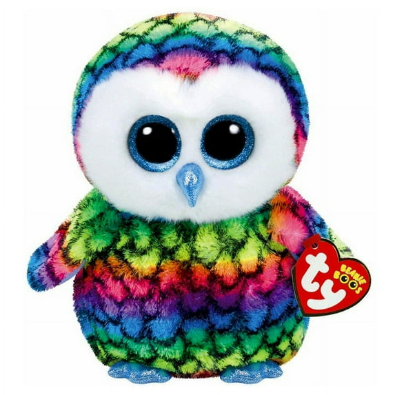 Ty Beanie Boos - Aria the Owl (Glittery Eyes) 9" Medium Plush (Claire's Exclusive) With Fun Chops