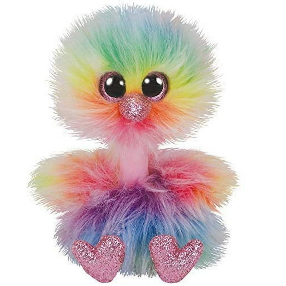 Ty Beanie Boos Asha Ostrich Rainbow Med