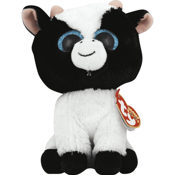 Ty Beanie Boos - BUTTER the Cow (GLITTERY EYES) (REGULAR SIZE 6 PLUSH MWMT)(BONUS 1 FUN CHOPS & 1 TY CARD)