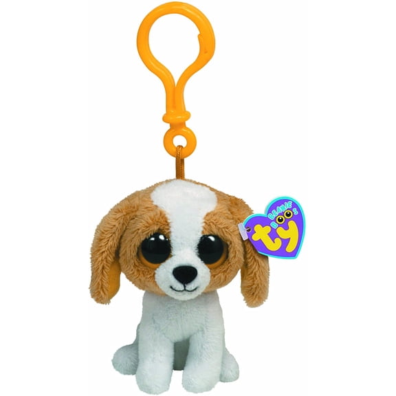 Ty Beanie Boos - COOKIE the Dog (Solid Eyes) (Key Clip) Plush (BONUS 1 FUN CHOPS)