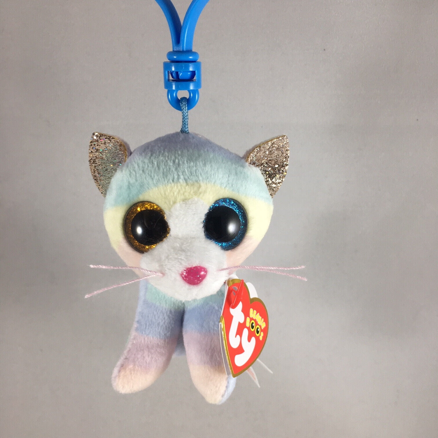 Ty Beanie Boos - HEATHER the Cat (No Horn) (Plastic Key Clip - 3 Inch ...