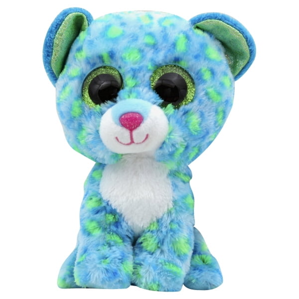 Ty Collection's Authentic Beanie Boos Leona Blue Leopard Regular