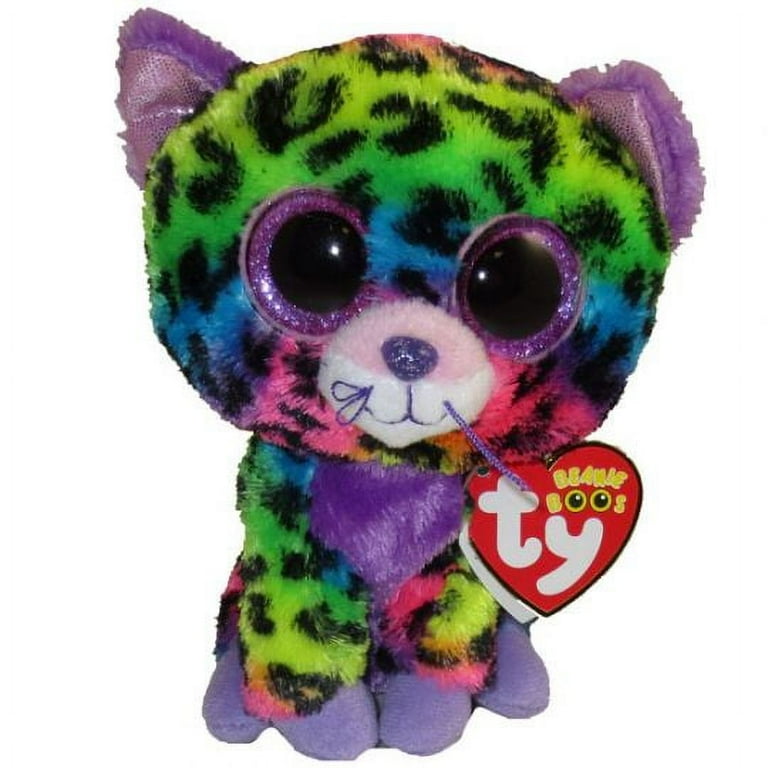 ★tyyn★ TY Beanie Boos - TRIXIE the Rainbow Leopard (Glitter Eyes