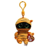 Ty Beanie Boos Plastic Key Clip - Mask the Orange Mummy   Glitter Eyes - Stuffed Animal