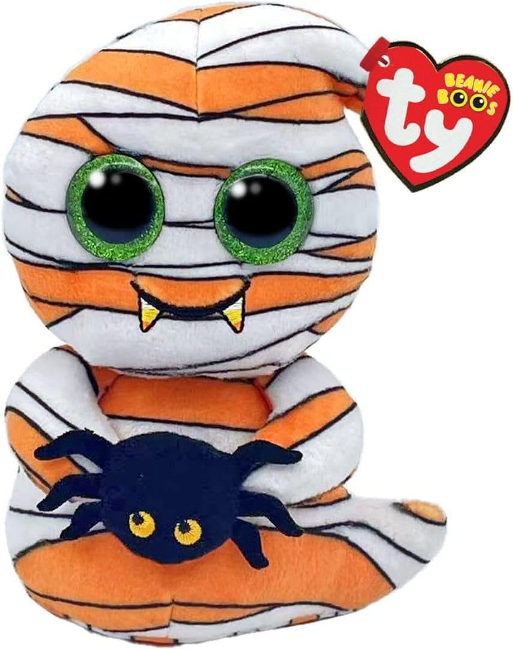 Ty Beanie Boos Mumford the 2023 Halloween Ghost With Spider 6" Plush (With Fun Chops