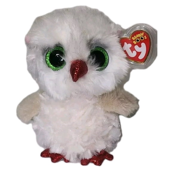 Ty Beanie Boos - NIGHT OWL 7" Plush (BONUS 1 FUN CHOPS & 1 TY CARD)