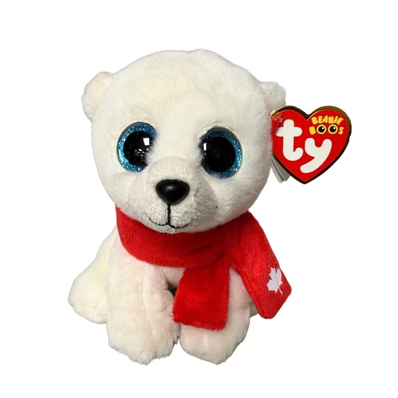 Ty Beanie Boos - Nanook-Nanuq the Polar Bear, (6"), Glitter Eyes, Claire's Exclusive, MWMT Stuffed Animal Toy