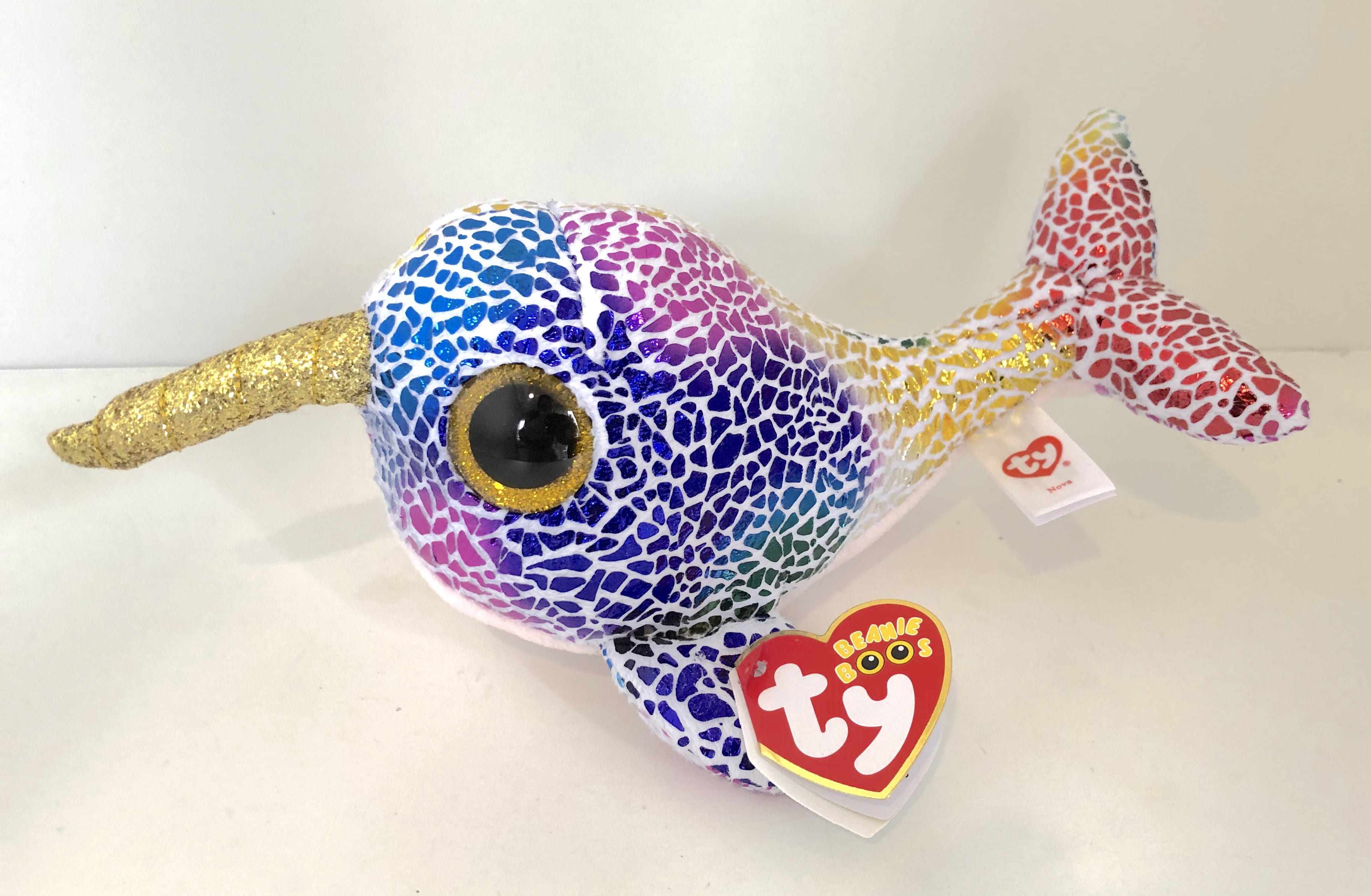Ty Beanie Boos Nova the Narwhal Plush Toy 6