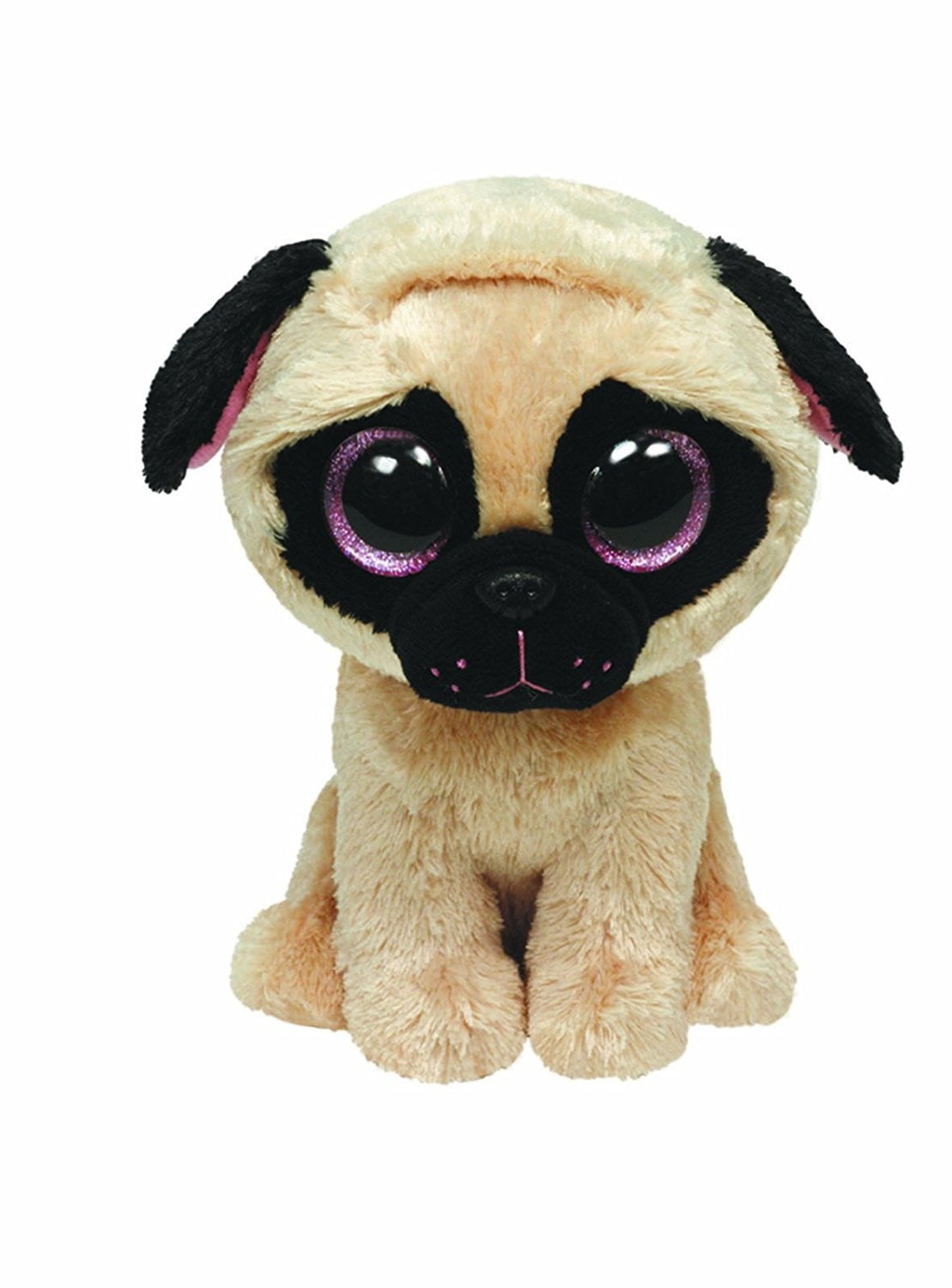 Ty Beanie Boos Pugsly The Dog Glittery Eyes 6 inch Plush No Ty Hang Tag