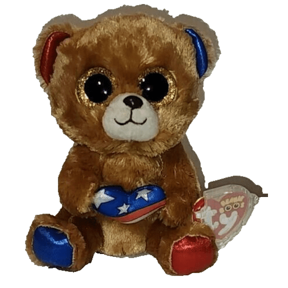 Ty Beanie Boos - STARS the Bear Cracker Barrel Exclusive 6" NEW MWMTs Stuffed Toy (BONUS 1 FUN CHOPS & 1 TY CARD)