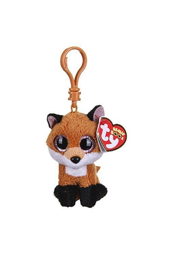 Beanie Boos Slick The Fox Clip With Glitter Eyes