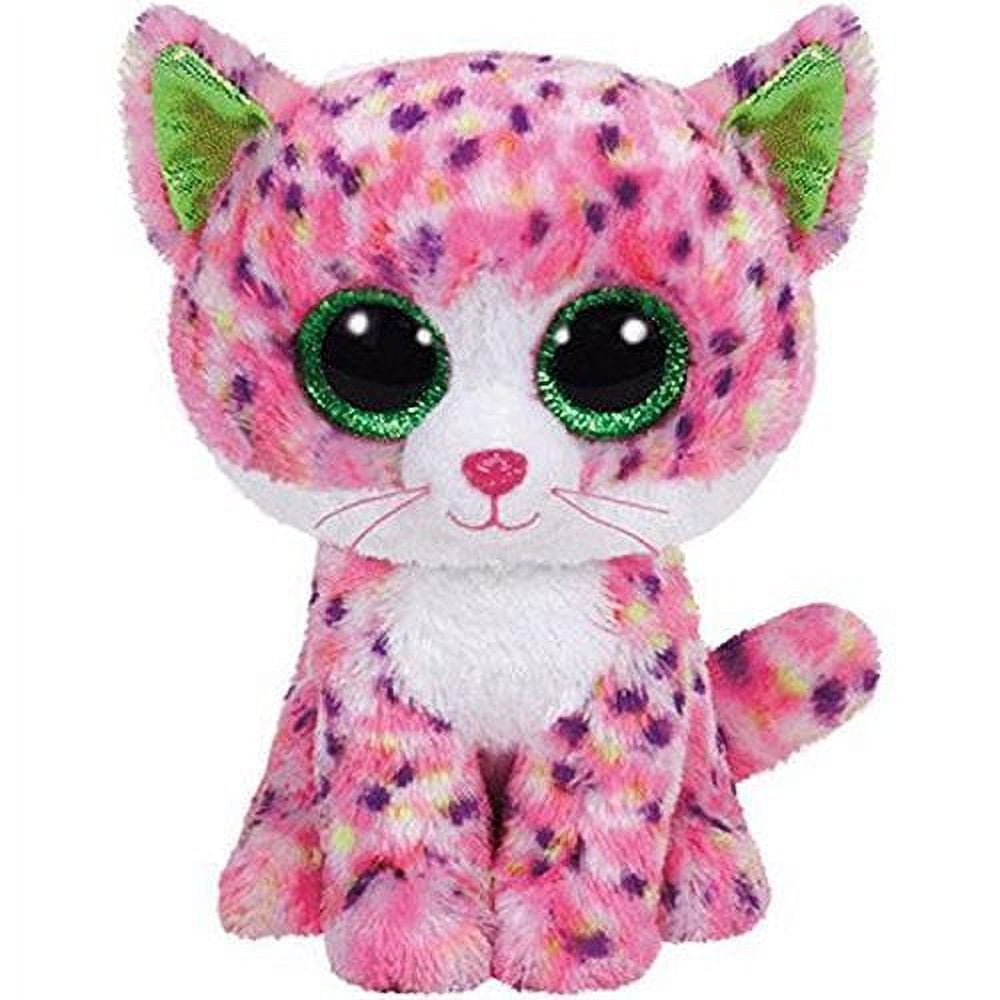 TY Beanie Boos Collection Sophie the Pink Cat with Glitter Eyes