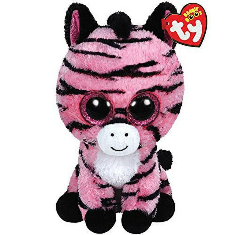Ty Beanie Boos - ZOEY the Pink and Black Zebra Plush