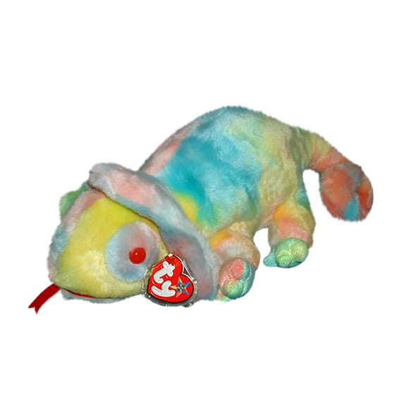 Ty Beanie Buddies Rainbow Tie Dye Chameleon Iguana
