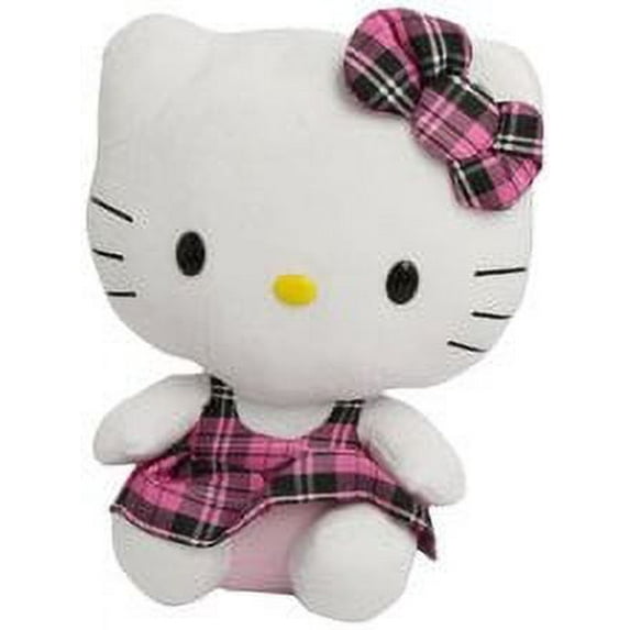 Ty Beanie Buddy Hello Kitty Tartan Plaid Overalls