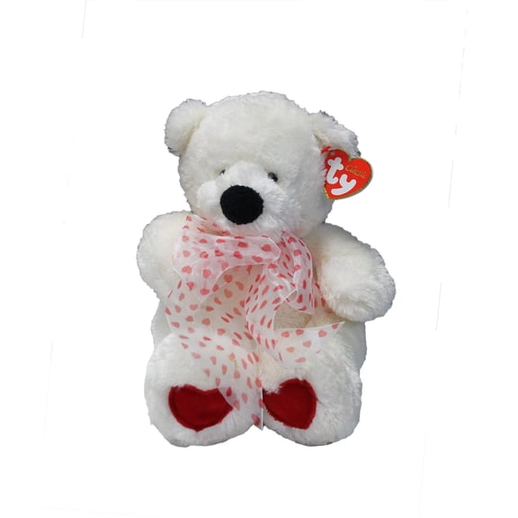 Ty Classics - Caressa the White Bear Plush (With Fun Chops)