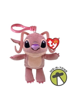 Ty Clips Disney Lilo & Stitch Angel Plush Keychain