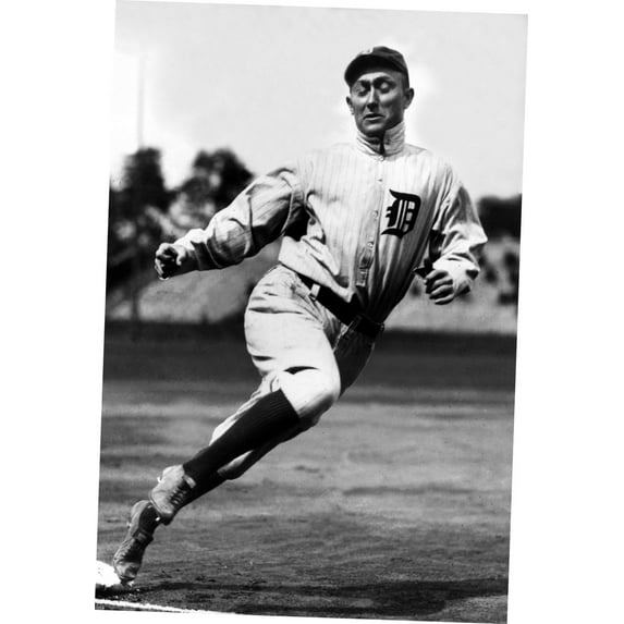Ty Cobb poster 12x16 Art Print on Metal Sign 12in x 16in Multi-Color Square Adults Western Graphic