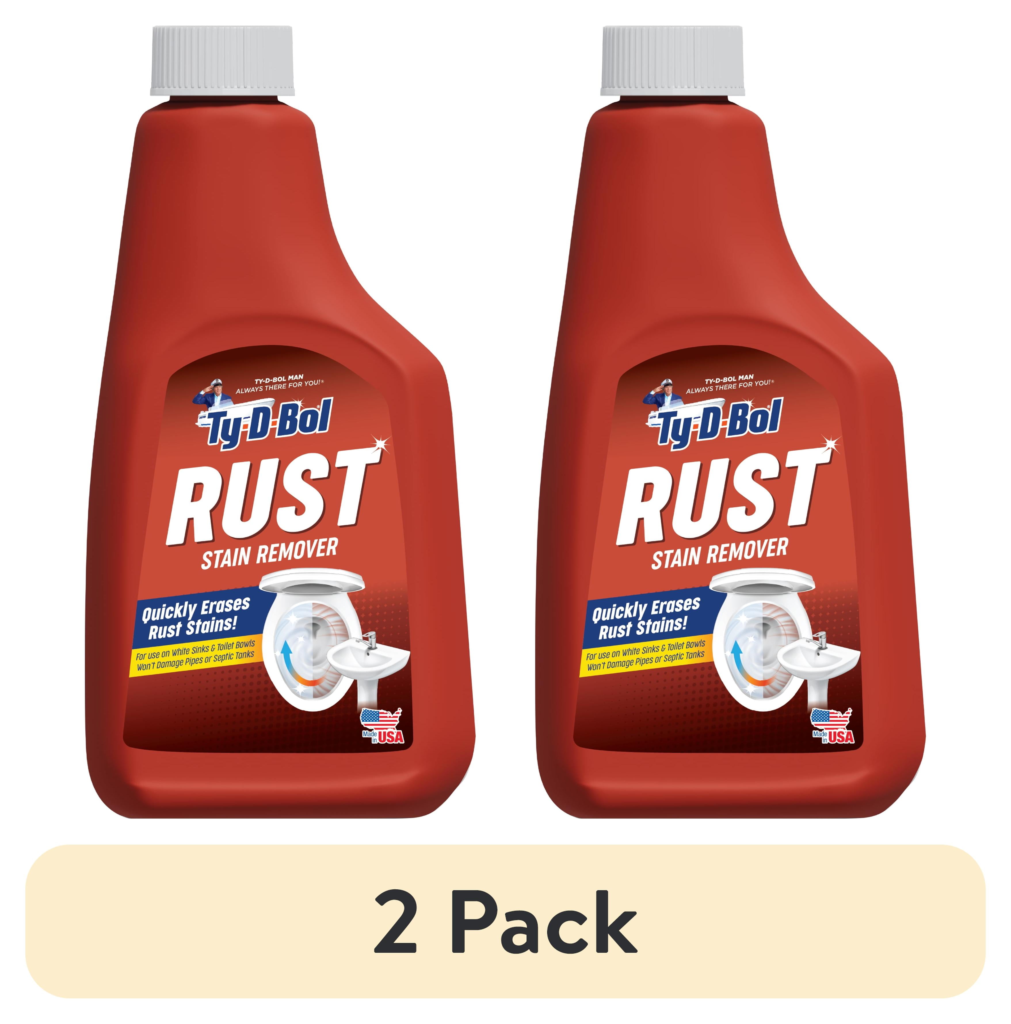 (2 pack) TyDBol Rust Stain Remover, White Sink and Toilet Bowl Rust